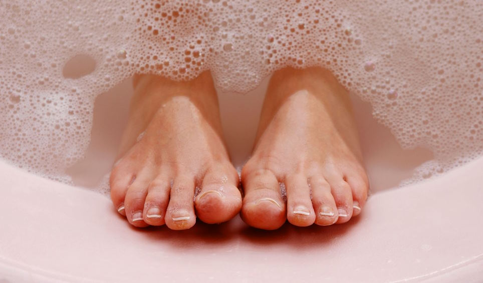 relaxing and rejuvenating foot soak